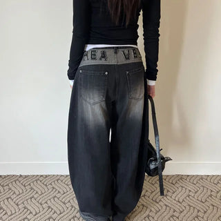 Heve Patch Balloon Wide Denim Pants 1 color