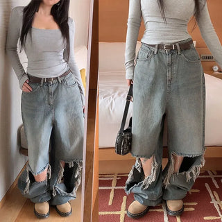 Dorian Damaged Wide Pants