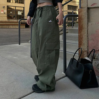 Art Lettering Nylon Cargo Pants