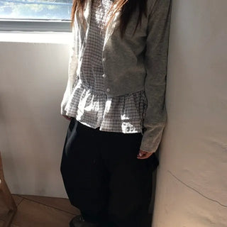 Dui Check Sleeveless Blouse