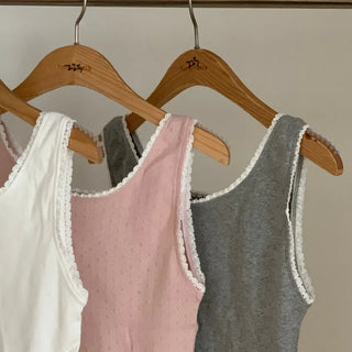 Pia Punched Lace Sleeveless Top