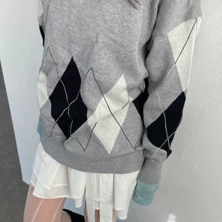 Argyle Loose Fit Knit
