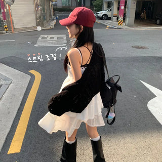 [Sal-anta Item] Cable Knit Spring/Summer Crop Shoulder See-through Bolero Cardigan