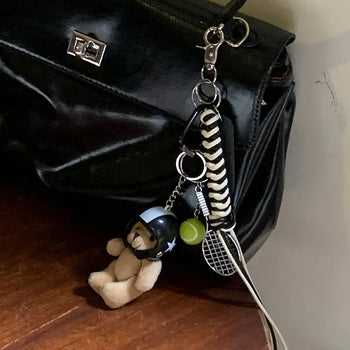 Tennis Bear Keyring