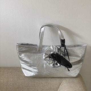 Shine Silver Tote Bag  Bobusang Silver Bag iPad Bag Baguette Bag Summer Bag Square Bag