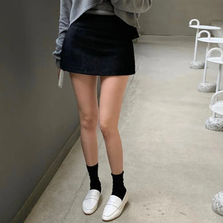Wish Corduroy Wrap Mini Skirt