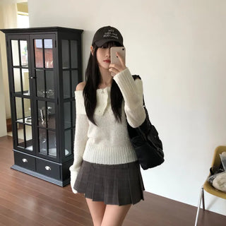 Way Off-shoulder Knit (3 colors)
