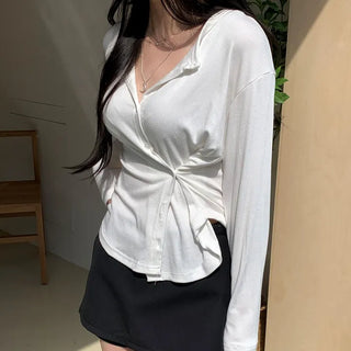 Belly wrap button cardigan