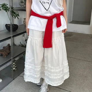 Tiered Frill Long Skirt 2 colors