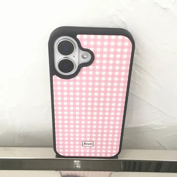 Tuto Pink Check Bumper iPhone Case