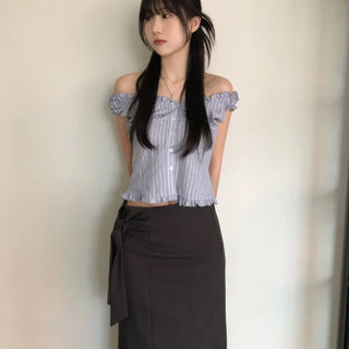 Flue Stripe Blouse (2 colors)