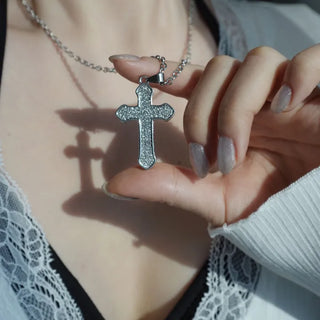 Big Cubic Cross Necklace