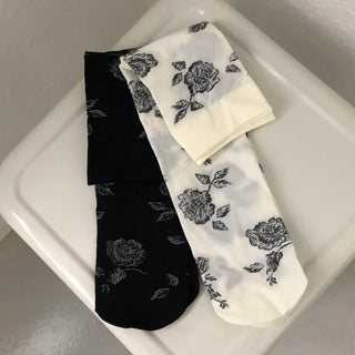 Rose knee socks