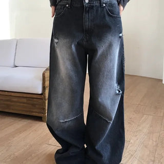 Damaged Wide Bootcut Denim