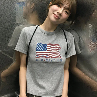 America Vintage Crop T-shirt