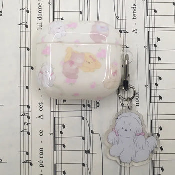 Puppy Flower Keyring Set AirPods Case
