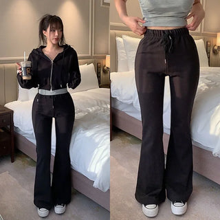 Venimal Elastic Waist Bootcut Pants