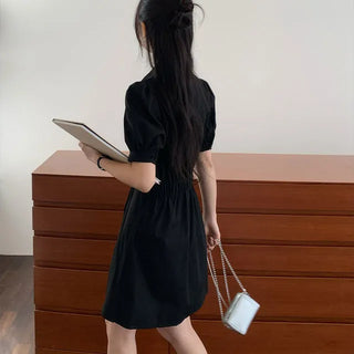 Wedding guest lookCherry blossom look/Marron pintuck shirt dress
