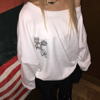 Saint Off-Shoulder Sweatshirt