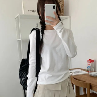 (Basic Item!) Tensi Silket Plain Long Sleeve T-shirt