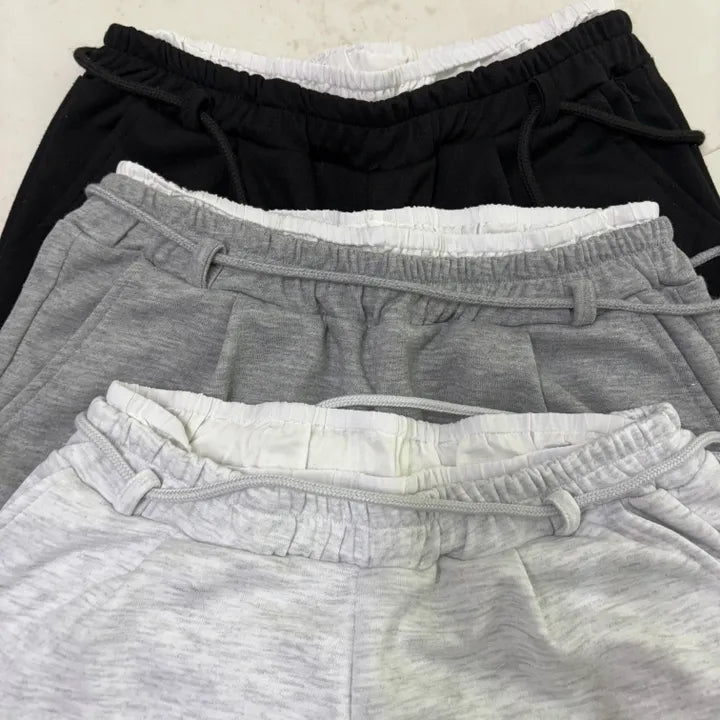 Firen Tuobi Ring Bootcut Sweatpants Color Contrast Layered Bootcut Sweatpants Training Pants Daily Delicate Fit Simple Tracksuit Elastic Waist Spring Summer Transitional Layered Pants