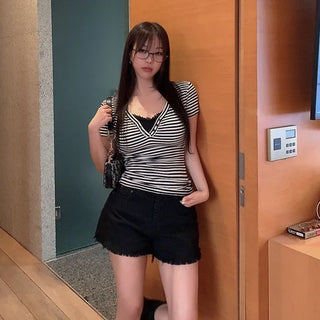 Hellkne striped short-sleeve t-shirt