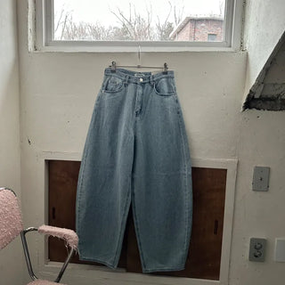 Barc Light Wash Wide Balloon Fit Denim Pants