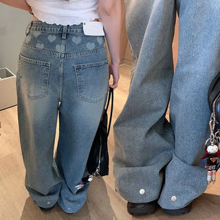Pravi Heart Wash Snap Wide Pants