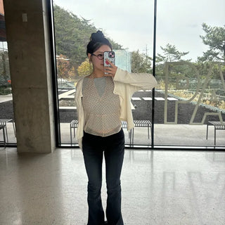 Raw Sign Bootcut Black Denim Pants