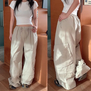 Hetive Two-Way Elastic Cargo Wide Pants