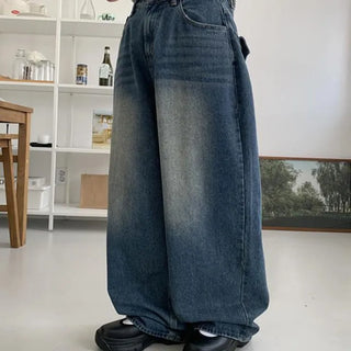 Sou back pocket wide denim pants