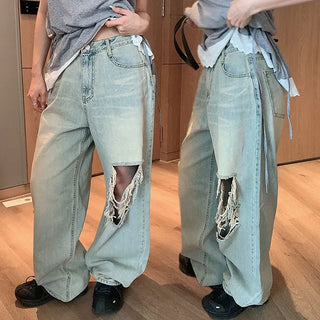 Glave Damaged Wide Pants