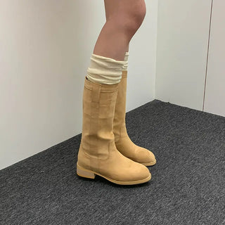 Loading knee-high socks