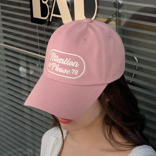 Attention Embroidered Baseball Cap