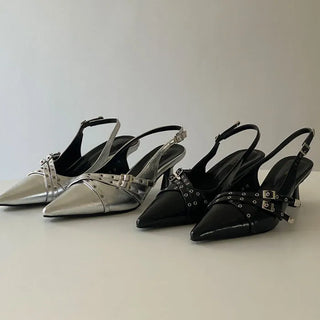 Hilled Eyelet Stiletto Heels [7CM]