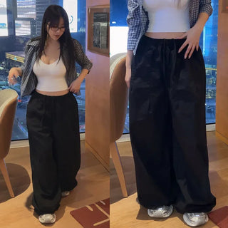 Renigeu Elastic Waist Balloon Wide Pants