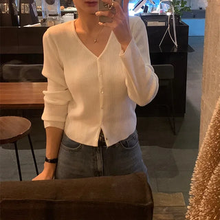 Slim Ribbed Cardigan