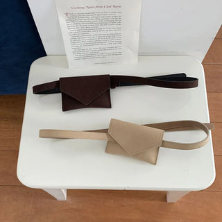 Suede Mini Card Wallet Belt