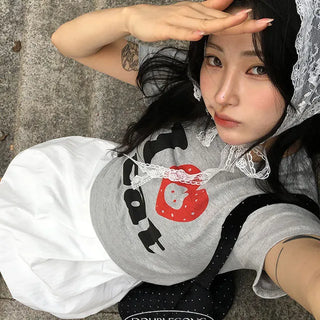 Love Cats Crop Short Sleeve