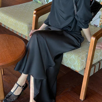 PERFECT BIAS-CUT satin skirt