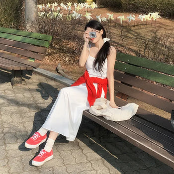 Ena Layered Flare Long Dress
