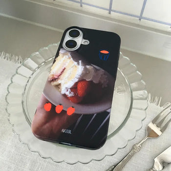 Fund Cake Drawing Matte Hard iPhone Case