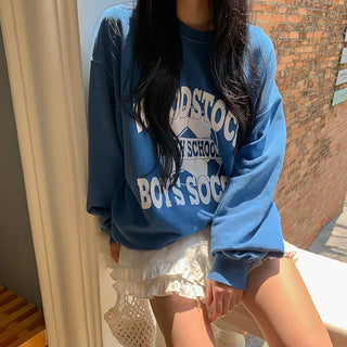 Loose-fit lettering sweatshirt