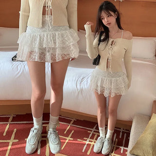 Boyson Lace Tiered Skirt