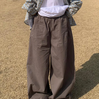 Powdery Elastic Two-Way Balloon Pants