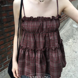 Lowell Check Frill Sleeveless