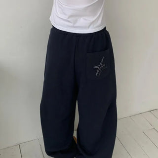 [UNISEX] Heavy Studded Two-Way Sweatpants