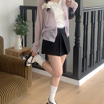 League Pintuck Skirt Pants