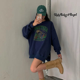 Camping Day Slit Sweatshirt