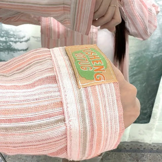 Pastel Patch Stripe Gauze Shirt  Oversized Loose Fit Gauze Shirt See-through Summer Outerwear Salanta Summer Shirt Summer Shirt Cover-up Vintage Daily y2k
